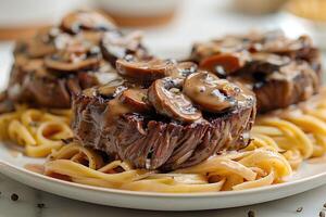 carne pratos do todos Tempo dentro a cozinha mesa profissional publicidade Comida fotografia foto