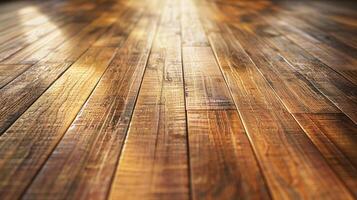 natureza Boa perspectiva caloroso de madeira chão textura foto