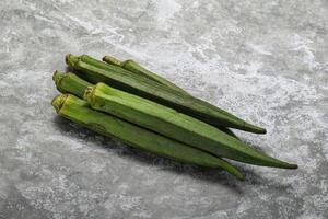 verde maduro saboroso quiabo tropical vegetal foto