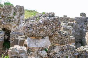 a antigo ruínas do uma têmpora estão uma popular turista destino. lado, peru. foto