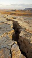 rachado terra deserto panorama foto