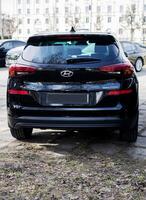 Minsk, bielorrússia, abril 24, 2024 - Hyundai Tucson linha é uma compactar cruzamento foto