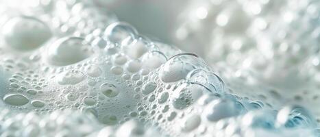 abstrato branco Sabonete espuma bolhas textura papel de parede. foto