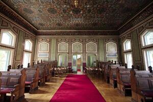 interior Visão do a Ashkenazi sinagoga dentro sarajevo, Bósnia e herzegovina. foto