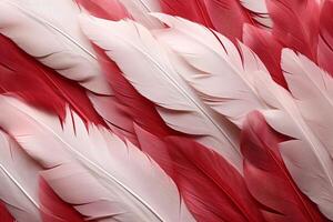 vermelho penas fundo, vermelho e branco penas padrão, penas fundo, penas papel de parede, pássaro penas padrão, foto