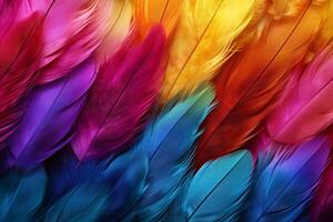 arco Iris colorida fofo arara penas fundo, penas fundo, colorida penas papel de parede, arara pássaro penas padrão, foto