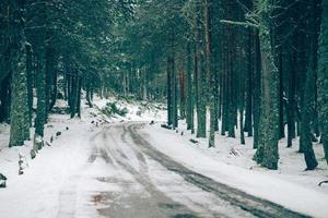 neve de inverno da cabine foto