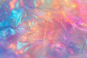 ai gerado abstrato iridescente holográfico frustrar fundo. foto