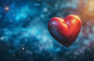 coração nebulosa cósmico brilho foto