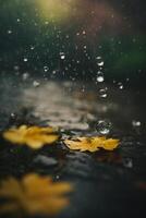fundo do chuva em borrado bokeh foto