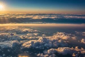 céu fundo com branco nuvens foto