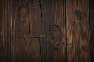 ai gerado velho madeira textura fundo. chão superfície. Sombrio madeira textura fundo. foto
