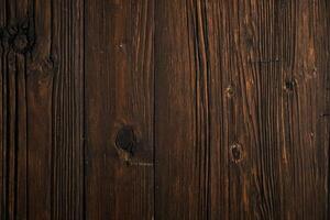 ai gerado velho de madeira fundo ou textura. fechar acima do Castanho de madeira muro. foto