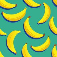 ai gerado bananas estão mostrando dentro uma padronizar em uma azul fundo foto