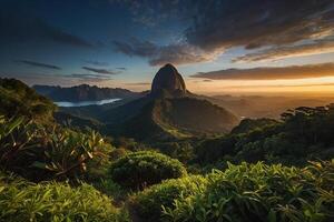 a caminho para a montanha foto