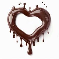 em forma de coração chocolate fluindo Projeto foto