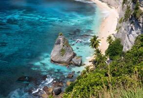 a de praia às Nusa lembrengan, bali foto