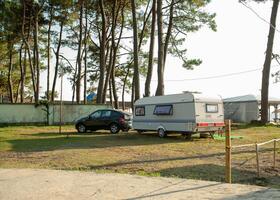 Geórgia, ureki agosto 2018 Preto areia Preto acampamento foto