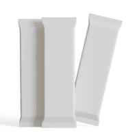 lanche Barra embalagem branco cor realista textura 3d rendido foto