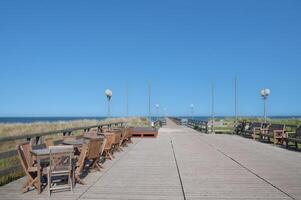 cais do wustrow, terra dos peixes darss zingst, báltico mar, mecklenburg-vorpommern, alemanha foto