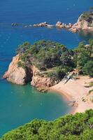 costeiro panorama às costa brava, mediterrâneo mar, Catalunha, Espanha foto