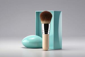 luxuoso turquesa Maquiagem escova conjunto para sem falhas Cosmético inscrição foto