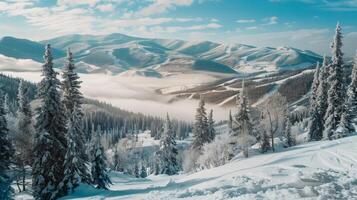 lindo inverno natureza panorama surpreendente montanha foto