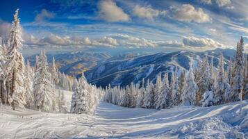 lindo inverno natureza panorama surpreendente montanha foto