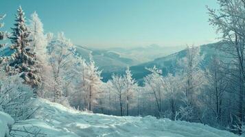 lindo inverno natureza panorama surpreendente montanha foto