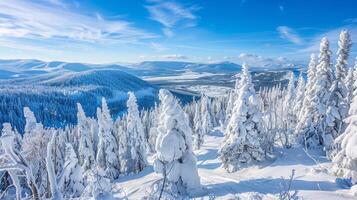 lindo inverno natureza panorama surpreendente montanha foto