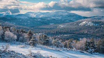 lindo inverno natureza panorama surpreendente montanha foto