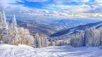 lindo inverno natureza panorama surpreendente montanha foto