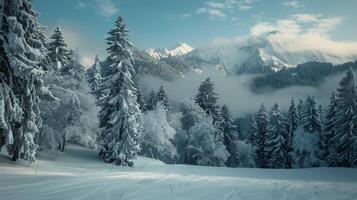 lindo inverno natureza panorama surpreendente montanha foto