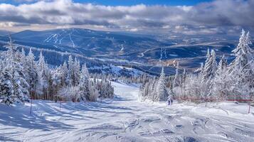 lindo inverno natureza panorama surpreendente montanha foto