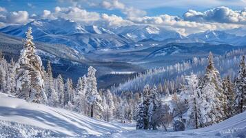 lindo inverno natureza panorama surpreendente montanha foto