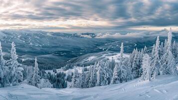 lindo inverno natureza panorama surpreendente montanha foto