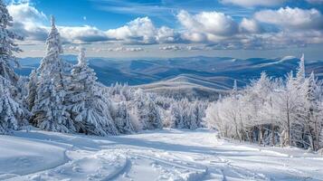 lindo inverno natureza panorama surpreendente montanha foto