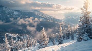 lindo inverno natureza panorama surpreendente montanha foto