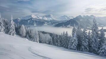 lindo inverno natureza panorama surpreendente montanha foto