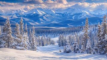 lindo inverno natureza panorama surpreendente montanha foto