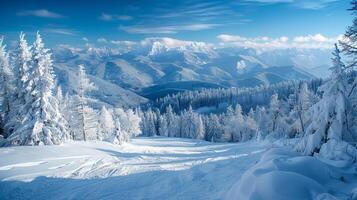 lindo inverno natureza panorama surpreendente montanha foto