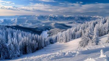 lindo inverno natureza panorama surpreendente montanha foto