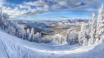 lindo inverno natureza panorama surpreendente montanha foto