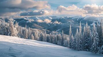 lindo inverno natureza panorama surpreendente montanha foto