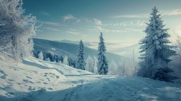 lindo inverno natureza panorama surpreendente montanha foto