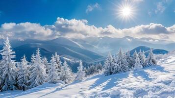 lindo inverno natureza panorama surpreendente montanha foto