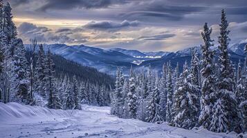 lindo inverno natureza panorama surpreendente montanha foto