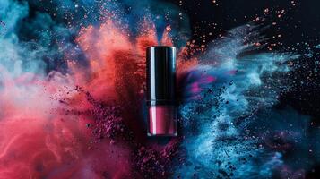 beleza produtos explodindo com vibrante cores foto