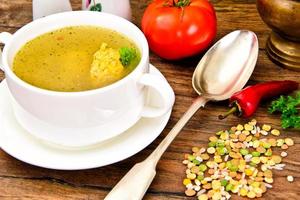 a sopa de lentilhas, ervilhas, grão de bico, arroz, cevada, vegetais secos foto