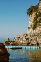 surpreendente Visão do a adriático mar perto Mogren praia, budva, Montenegro. foto